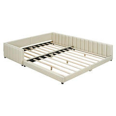 Bellemave® Queen & Twin XL Upholstered Platform Bed, Mother & Child Bed - Bellemave