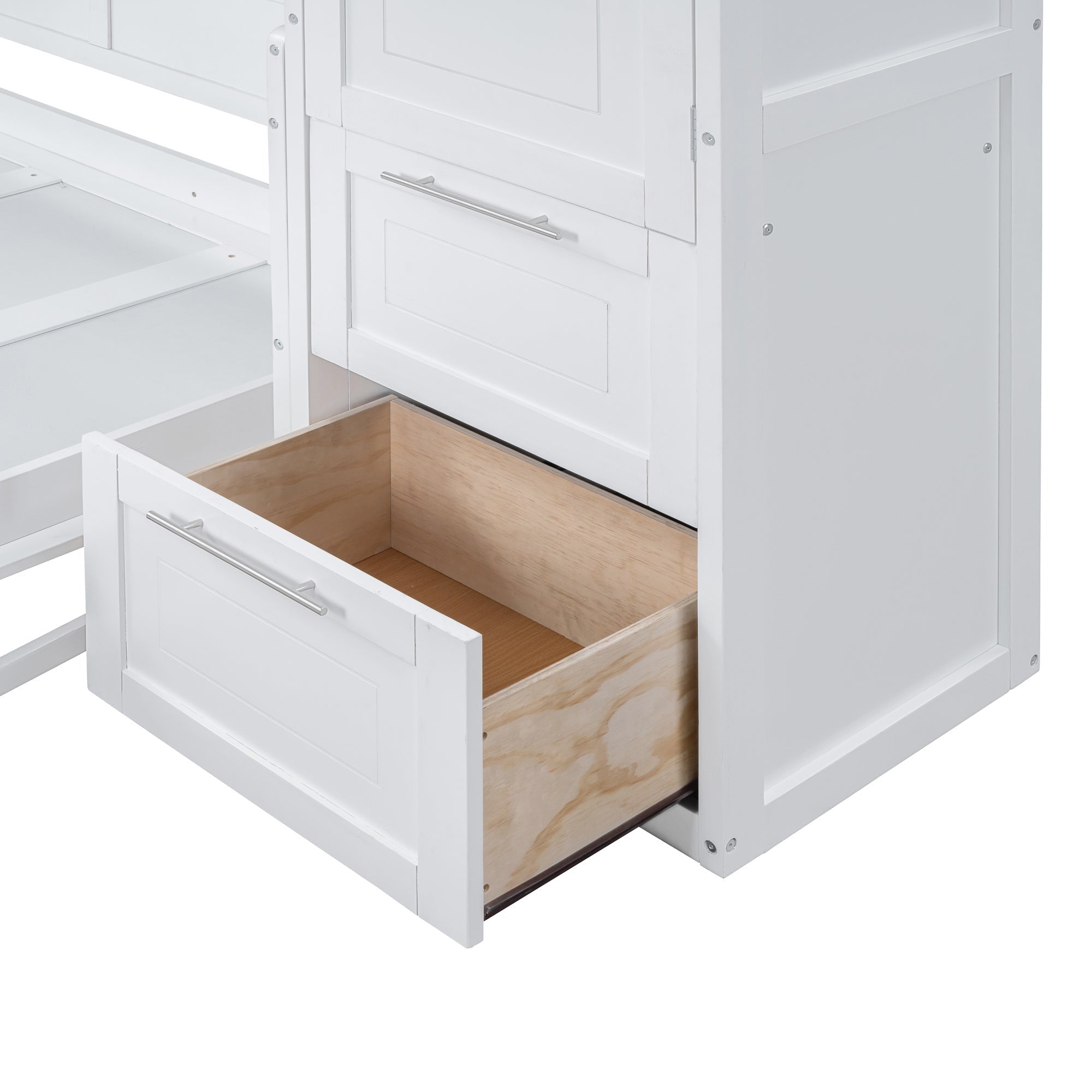 Bellemave® Queen/Full Size Multi - Functional Murphy Bed with Wardrobe, Storage Drawers, Closet, Shelves & Cabinet, Wood Foldable Bed - Bellemave