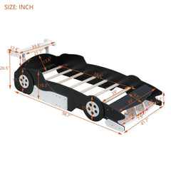 Bellemave® Race Car - Shaped Platform Bed with Wheels - Bellemave