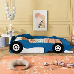 Bellemave® Race Car - Shaped Platform Bed with Wheels - Bellemave