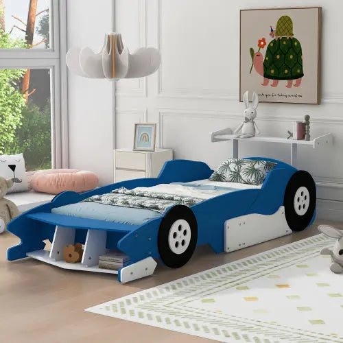 Bellemave® Race Car - Shaped Platform Bed with Wheels - Bellemave