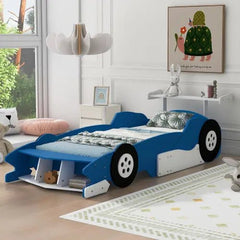 Bellemave® Race Car - Shaped Platform Bed with Wheels - Bellemave