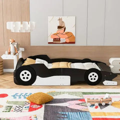 Bellemave® Race Car - Shaped Platform Bed with Wheels - Bellemave