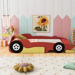 Bellemave® Race Car - Shaped Platform Bed with Wheels - Bellemave