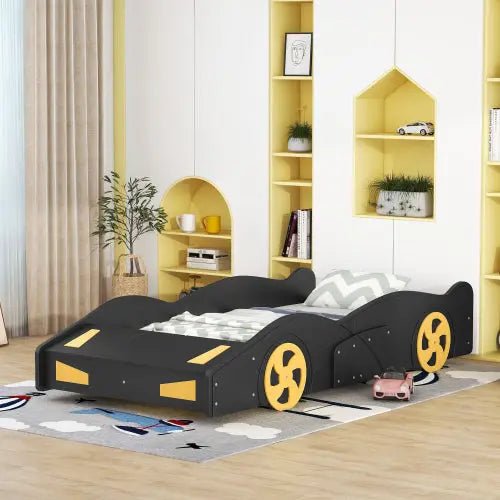 Bellemave® Race Car - Shaped Platform Bed with Wheels and Storage - Bellemave