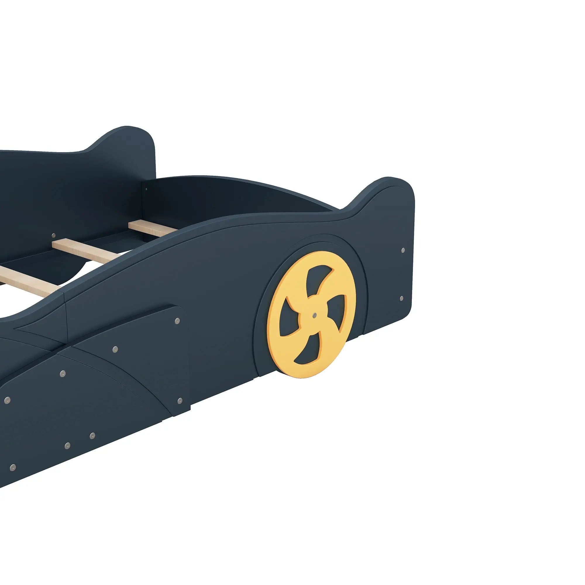 Bellemave® Race Car - Shaped Platform Bed with Wheels and Storage - Bellemave