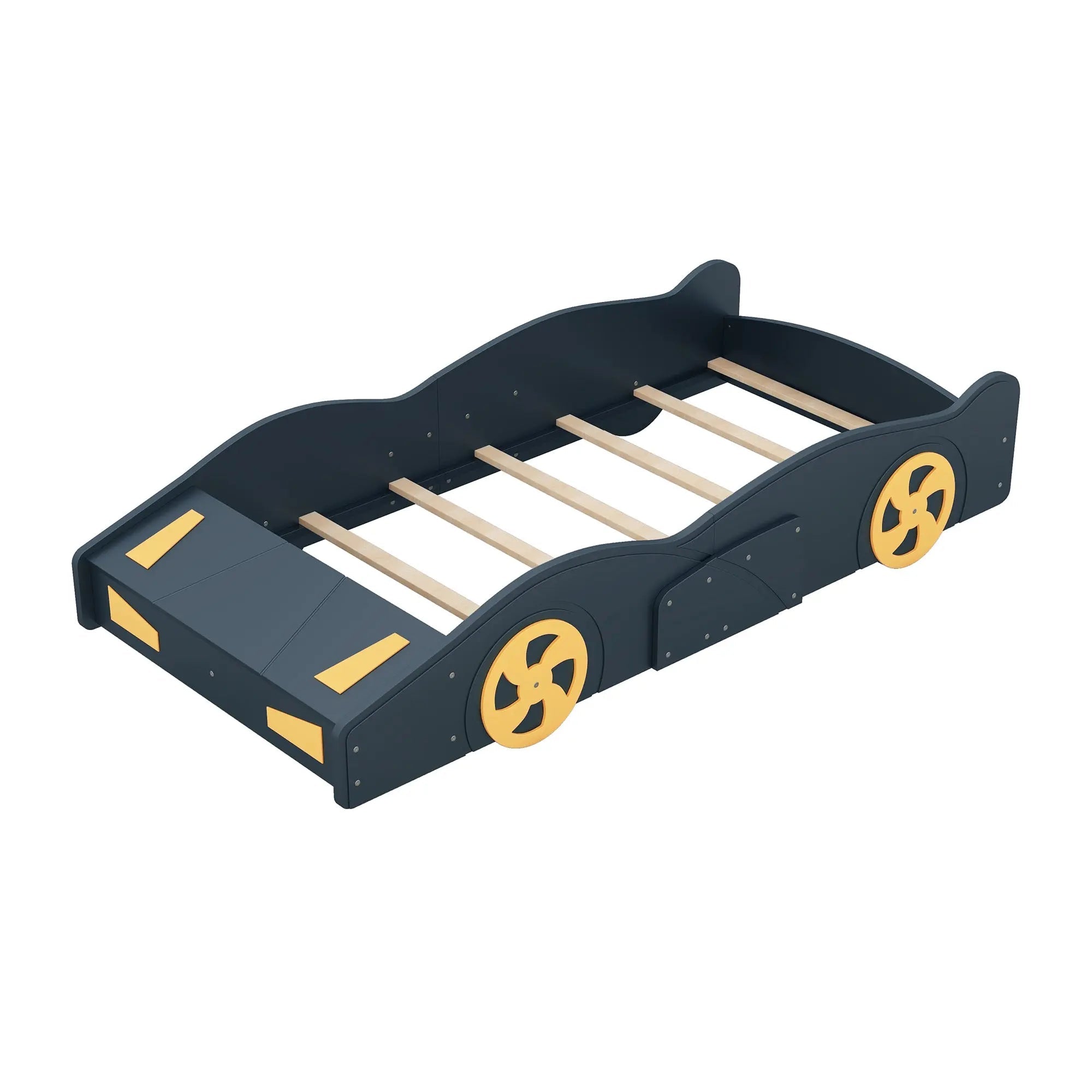 Bellemave® Race Car - Shaped Platform Bed with Wheels and Storage - Bellemave