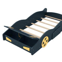 Bellemave® Race Car - Shaped Platform Bed with Wheels and Storage - Bellemave