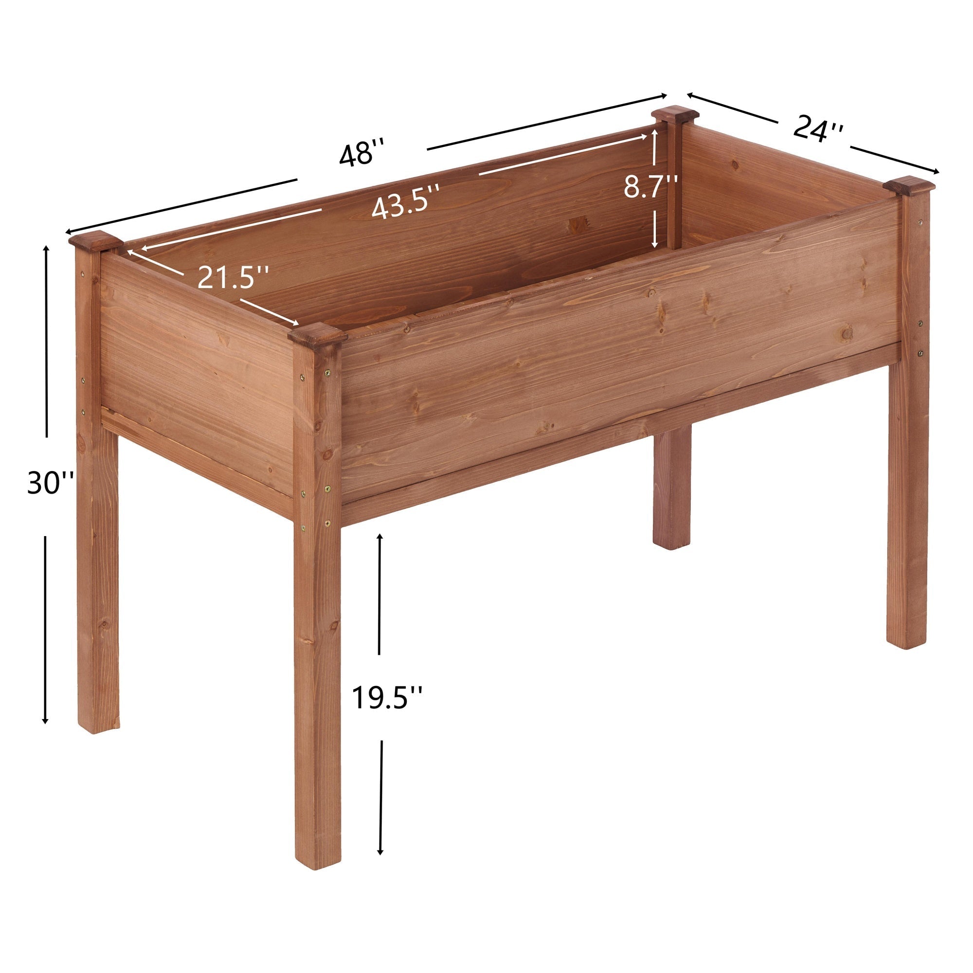 Bellemave® Raised Garden Bed with Legs, Outdoor Wood Elevated Planter Box - Bellemave