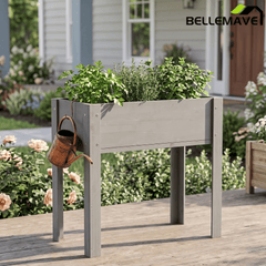 Bellemave® Raised Garden Bed with Legs, Outdoor Wood Elevated Planter Box - Bellemave