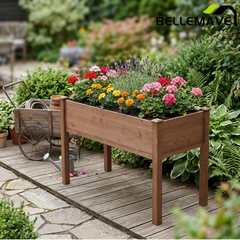 Bellemave® Raised Garden Bed with Legs, Outdoor Wood Elevated Planter Box - Bellemave