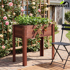 Bellemave® Raised Garden Bed with Legs, Outdoor Wood Elevated Planter Box - Bellemave