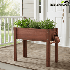 Bellemave® Raised Garden Bed with Legs, Outdoor Wood Elevated Planter Box - Bellemave