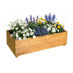 Bellemave® Raised Garden Bed with Liner, Solid Fir Wood Outdoor Planter Box,Natural - Bellemave