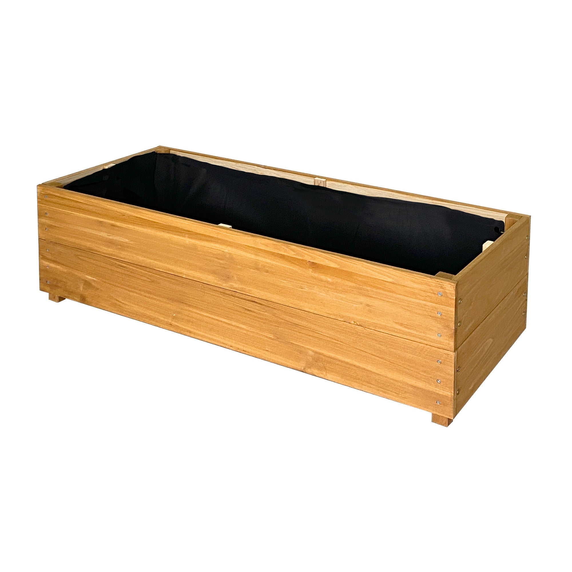 Bellemave® Raised Garden Bed with Liner, Solid Fir Wood Outdoor Planter Box,Natural - Bellemave