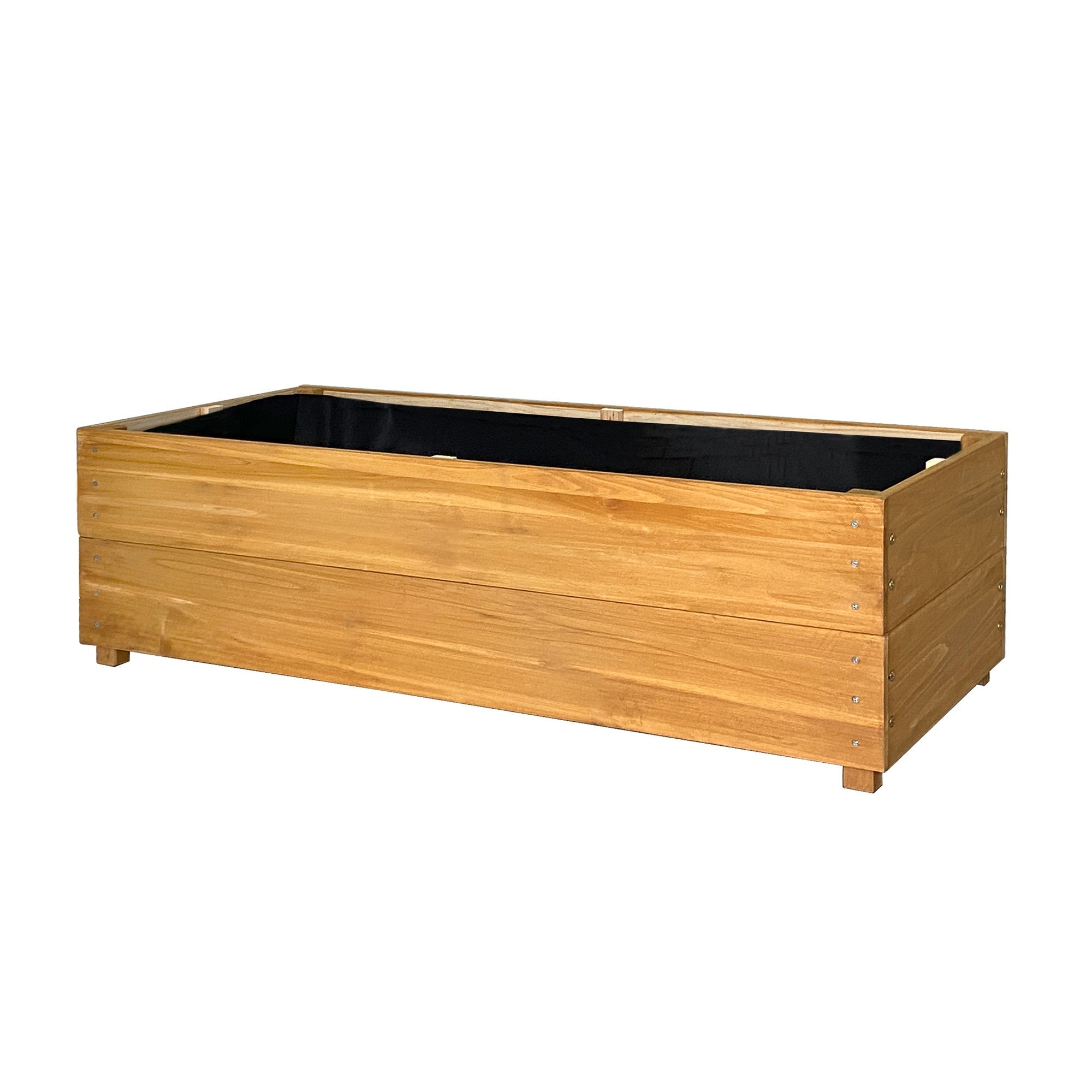 Bellemave® Raised Garden Bed with Liner, Solid Fir Wood Outdoor Planter Box,Natural - Bellemave