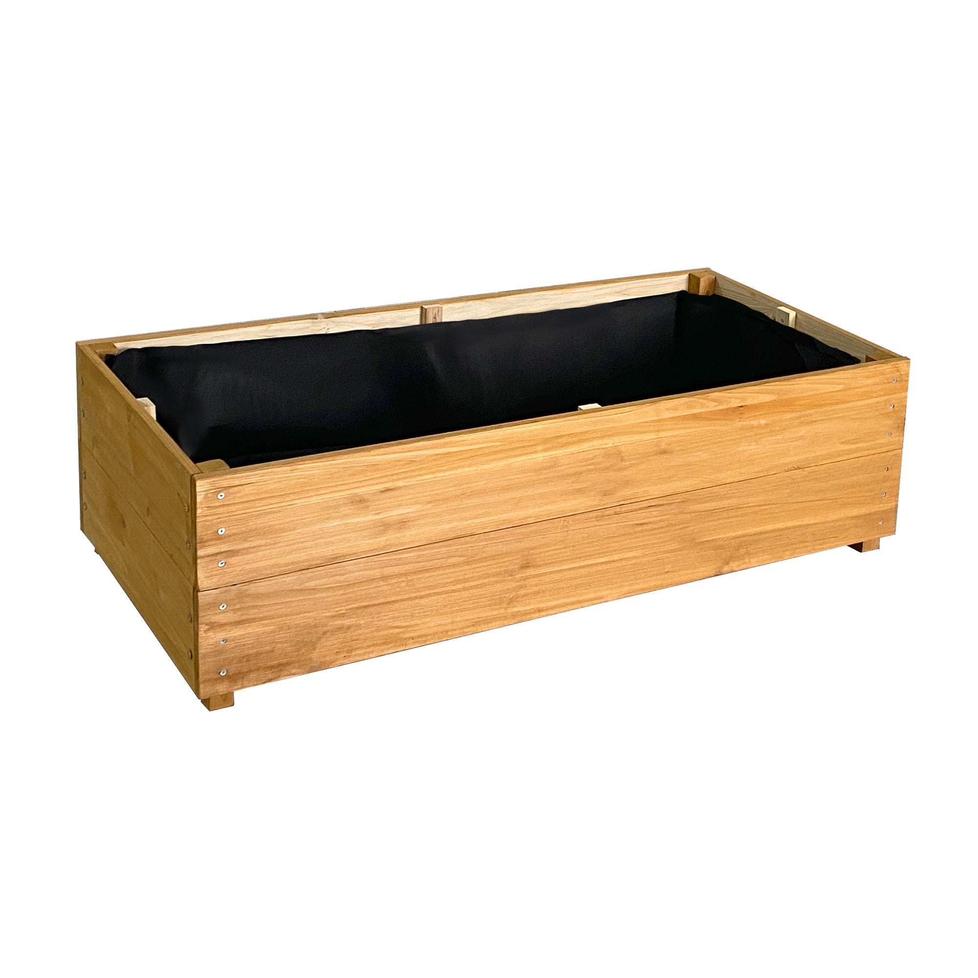Bellemave® Raised Garden Bed with Liner, Solid Fir Wood Outdoor Planter Box,Natural - Bellemave
