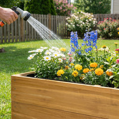 Bellemave® Raised Garden Bed with Liner, Solid Fir Wood Outdoor Planter Box,Natural - Bellemave