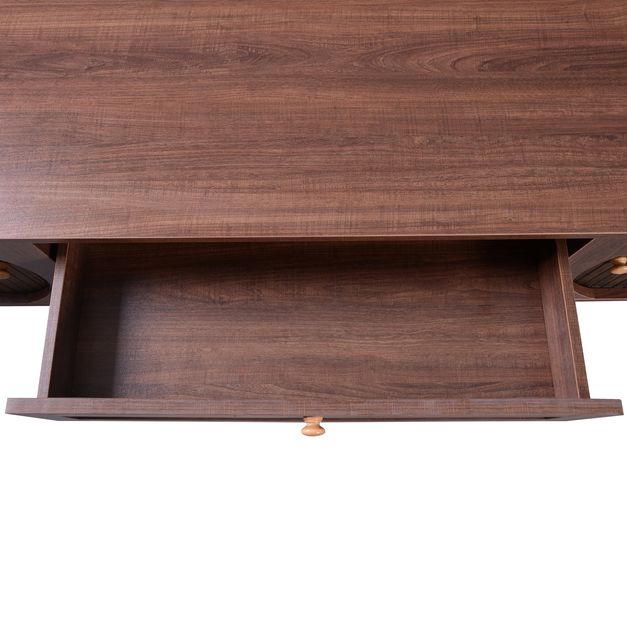 Bellemave® Rattan TV Stand with Solid Wood Legs for TVs up to 75'' - Bellemave
