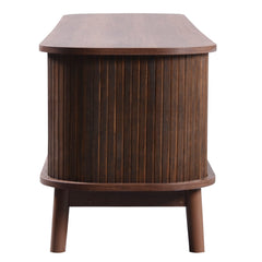 Bellemave® Rattan TV Stand with Solid Wood Legs for TVs up to 75'' - Bellemave