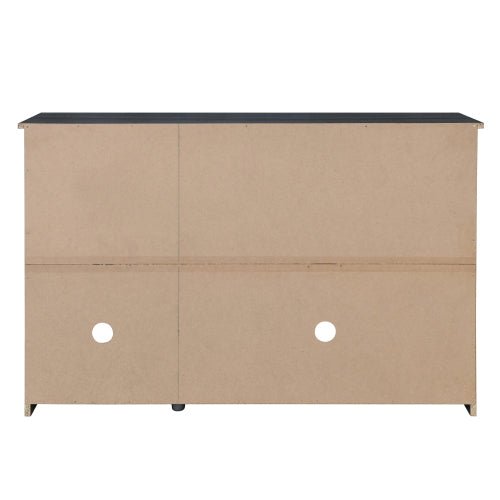 Bellemave® Retro 3 - Door Accent Cabinet with Space Artificial Rattan Doors and Metal Handles - Bellemave