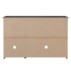 Bellemave® Retro 3 - Door Accent Cabinet with Space Artificial Rattan Doors and Metal Handles - Bellemave
