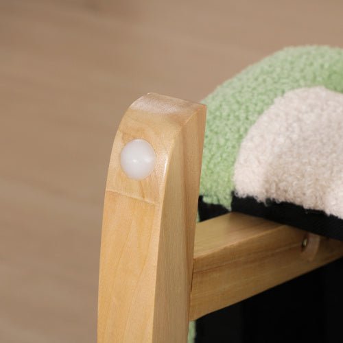 Bellemave® Rocking Toddler Sofa Chair with Solid Wooden Frame - Faux Lamb Fleece Fabric - Bellemave
