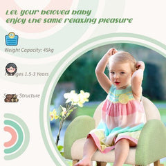 Bellemave® Rocking Toddler Sofa Chair with Solid Wooden Frame - Faux Lamb Fleece Fabric - Bellemave