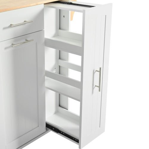 Bellemave® Rolling Kitchen Cart on Wheels with Internal Storage Rack,Towel Rack and Drop Leaf, 2 Drawers and 3 Tier Pull Out Cabinet Organizer - Bellemave