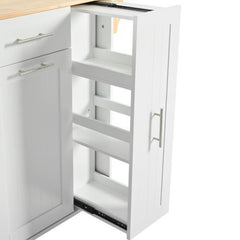 Bellemave® Rolling Kitchen Cart on Wheels with Internal Storage Rack,Towel Rack and Drop Leaf, 2 Drawers and 3 Tier Pull Out Cabinet Organizer - Bellemave