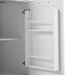 Bellemave® Rolling Kitchen Cart on Wheels with Internal Storage Rack,Towel Rack and Drop Leaf, 2 Drawers and 3 Tier Pull Out Cabinet Organizer - Bellemave