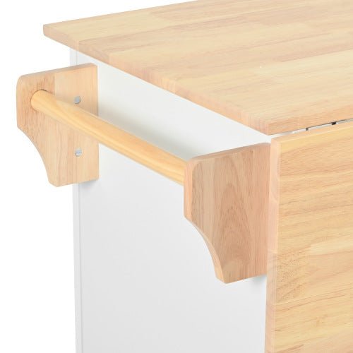 Bellemave® Rolling Kitchen Cart on Wheels with Internal Storage Rack,Towel Rack and Drop Leaf, 2 Drawers and 3 Tier Pull Out Cabinet Organizer - Bellemave