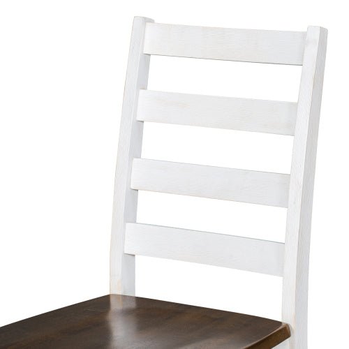 Bellemave® Rustic Style 6 - Piece Dining Room Table Set with 4 Ergonomic Designed Chairs & a Bench - Bellemave