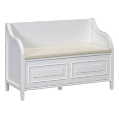 Bellemave® Rustic Style Solid Wood Entryway Multifunctional Storage Bench with Safety Hinge - Bellemave