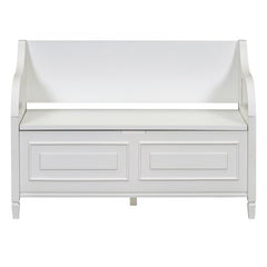 Bellemave® Rustic Style Solid Wood Entryway Multifunctional Storage Bench with Safety Hinge - Bellemave