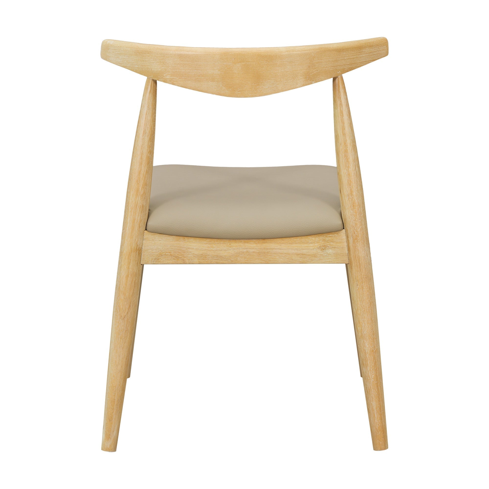 Bellemave® Set of 2 Dining Chairs with Rubber Wood Legs & Faux Leather, Mid - Century Modern Style - Bellemave