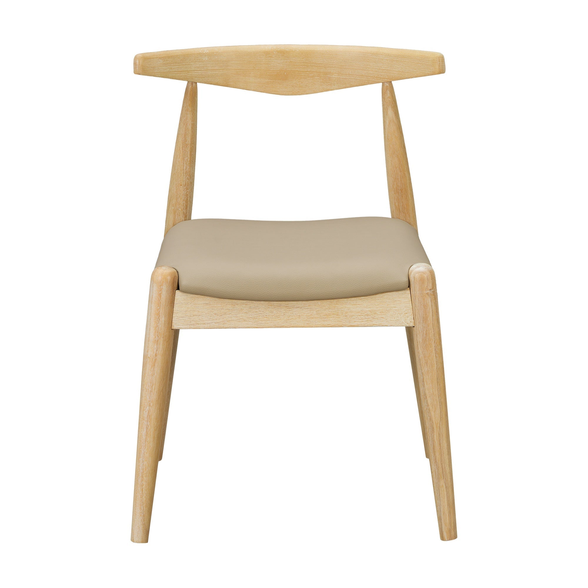 Bellemave® Set of 2 Dining Chairs with Rubber Wood Legs & Faux Leather, Mid - Century Modern Style - Bellemave
