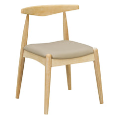 Bellemave® Set of 2 Dining Chairs with Rubber Wood Legs & Faux Leather, Mid - Century Modern Style - Bellemave