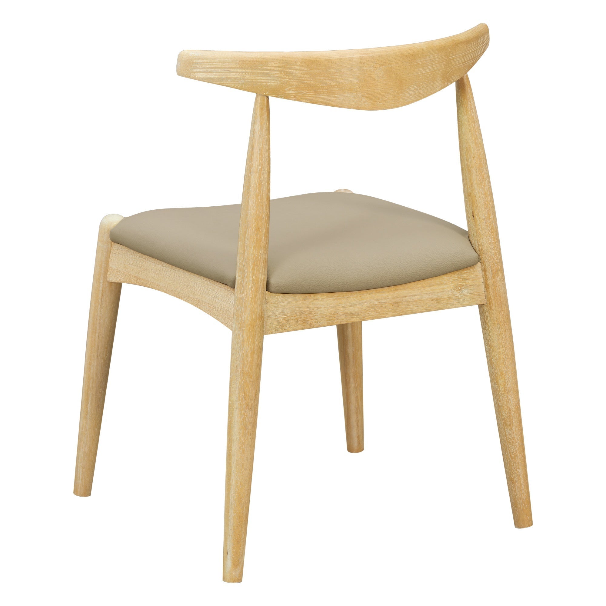 Bellemave® Set of 2 Dining Chairs with Rubber Wood Legs & Faux Leather, Mid - Century Modern Style - Bellemave