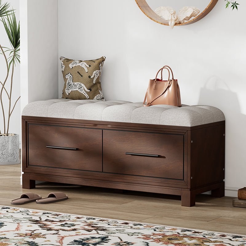 Bellemave® Shoe Bench with Removable Cushion and Hidden Storage - Bellemave