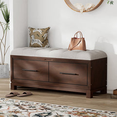 Bellemave® Shoe Bench with Removable Cushion and Hidden Storage - Bellemave