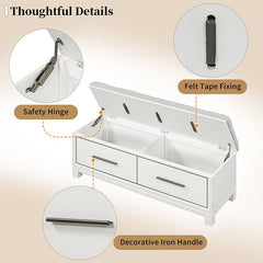 Bellemave® Shoe Bench with Removable Cushion and Hidden Storage - Bellemave
