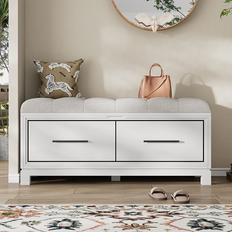 Bellemave® Shoe Bench with Removable Cushion and Hidden Storage - Bellemave