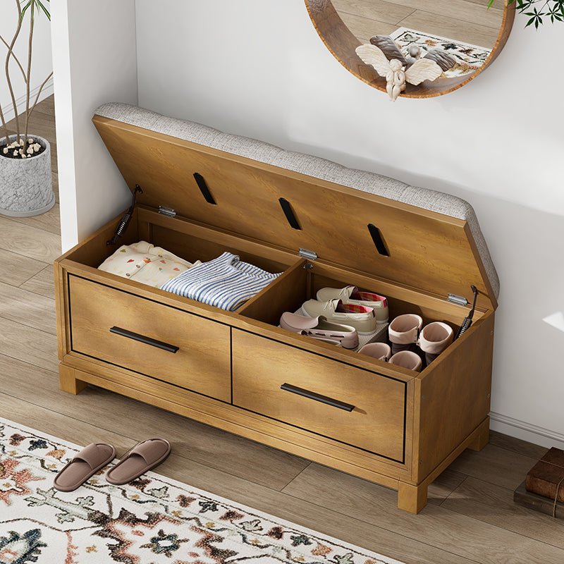 Bellemave® Shoe Bench with Removable Cushion and Hidden Storage - Bellemave
