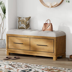 Bellemave® Shoe Bench with Removable Cushion and Hidden Storage - Bellemave