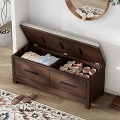 Bellemave® Shoe Bench with Removable Cushion and Hidden Storage - Bellemave