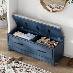 Bellemave® Shoe Bench with Removable Cushion and Hidden Storage - Bellemave