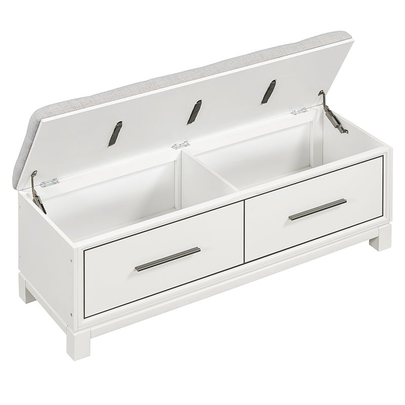 Bellemave® Shoe Bench with Removable Cushion and Hidden Storage - Bellemave