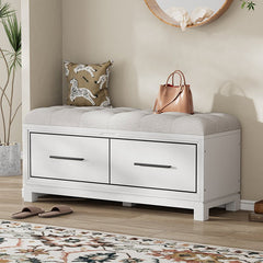 Bellemave® Shoe Bench with Removable Cushion and Hidden Storage - Bellemave