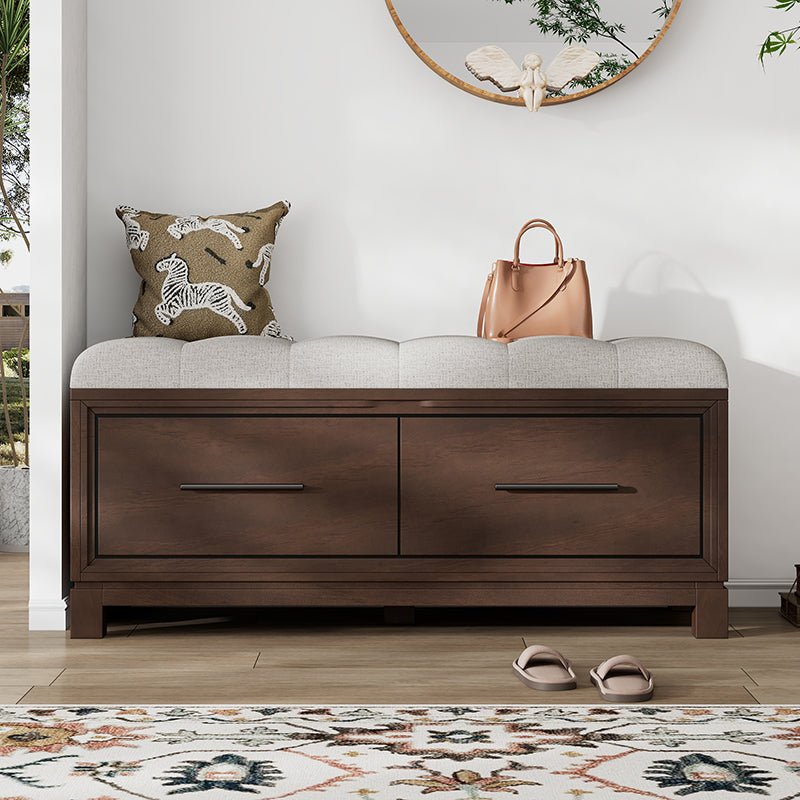 Bellemave® Shoe Bench with Removable Cushion and Hidden Storage - Bellemave